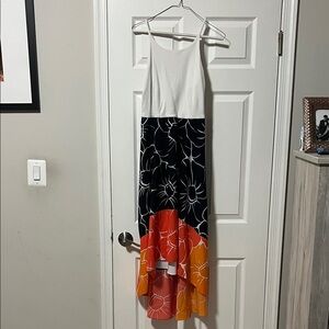 Hutch White and Multicolor Floral High Low Dress